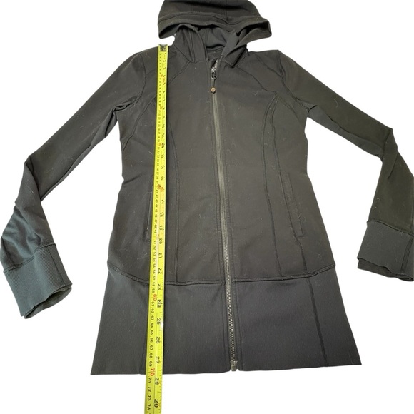 Lululemon Daily Practice Women’s 8 Black Full Zip Hooded Yoga Jacket Luon Soft - Picture 3 of 11